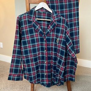 Ralph Lauren plaid flannel pajama set XL